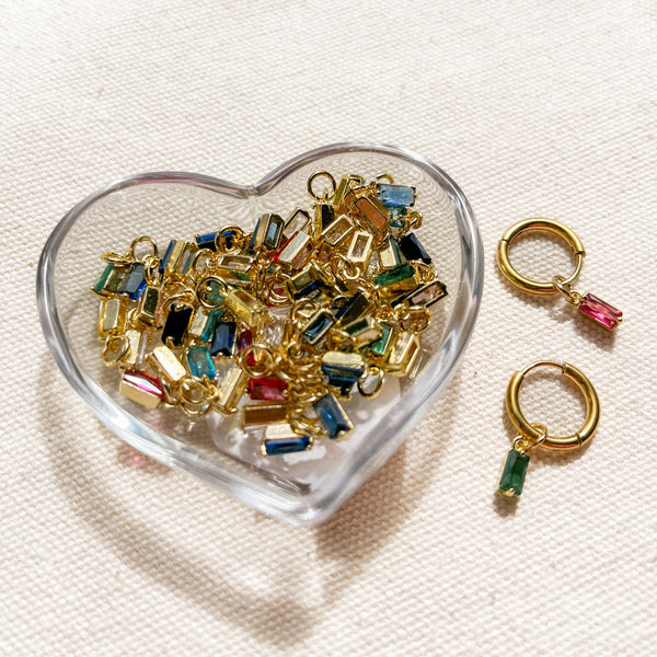 DQ Charm Crystal Glass Multi - Gold