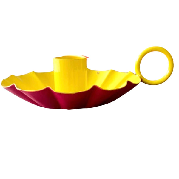 Candlestick Marrakech Flower Yellow/Fuchsia S