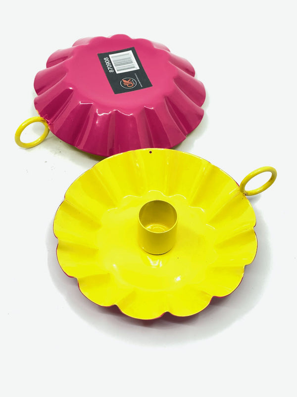 Candlestick Marrakech Flower Yellow/Fuchsia S