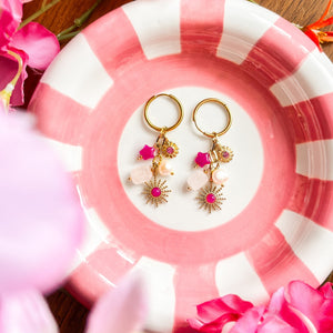 DIY inspiratie - Oorbellen met roze natuursteen kraaltjes