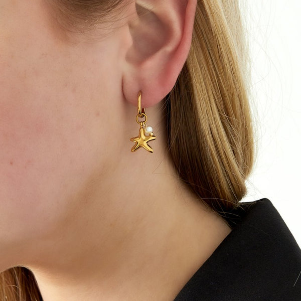 Oorbellen Hoop Little Starfish