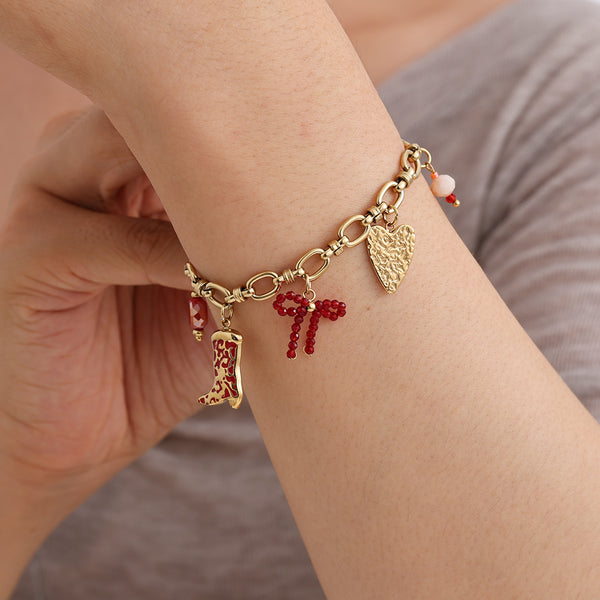 Armband Red Charms