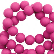 Acrylic beads 4mm Matt Fuchsia Pink - 100 pieces