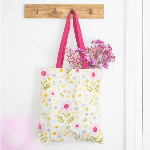 Canvas Tas Flowers And Ducks