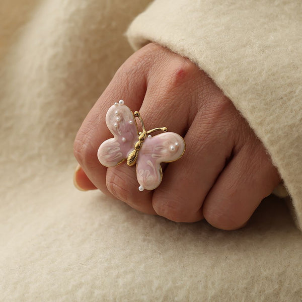 Ring Pink Butterfly