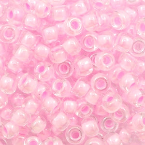 Miyuki Rocailles 6/0 Pink Lined Crystal