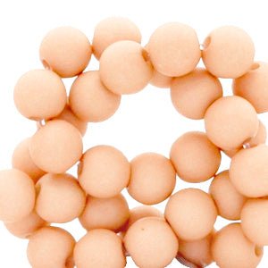 Acrylic beads 6mm Peach 50 pieces