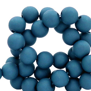 Acrylic beads 4mm Matt Cornflower Blue - 100 pieces