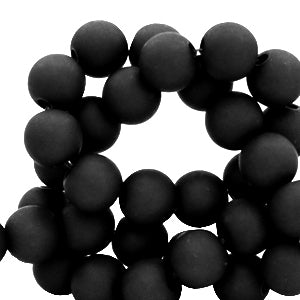 Acrylic beads 6mm Black 50 pieces