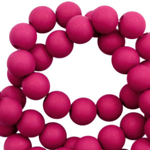 Acrylic beads 6mm Magenta Purple 50 pieces
