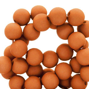 Acrylic beads 6mm Almond Brown 50 pieces