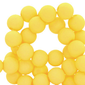 Acrylic beads 6mm Yellow 50 pieces