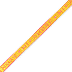 Ribbon - Mi Amore Yellow/Pink (per meter)