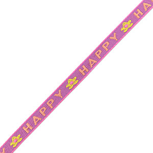 Ribbon - Happy Purple/Orange/Yellow (per meter)