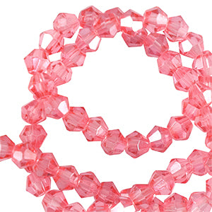 Top Faceted Beads Bicone 6mm Peonia Pink - 46 pcs