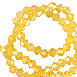 Top Faceted Beads Bicone 6mm Freesia yellow - 46 pieces