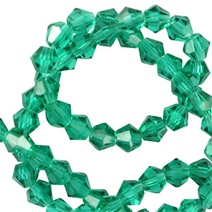 Top Faceted Beads Bicone 4mm Eden Green - 90 pcs