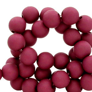 Acryl kralen 6mm Berry Wine Red - 50 stuks