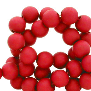 Acrylic beads 6mm Candy Red 50 pieces