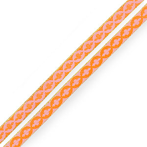 Lint - Floral Oranje/Roze (per meter)