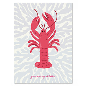 Kaartje "You are my lobster"