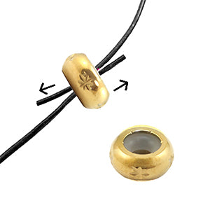 Macramé Sluiting (Stainless steel) 10x4.5mm Goud Ster (Smart Bead Stopper) - 1 stuk