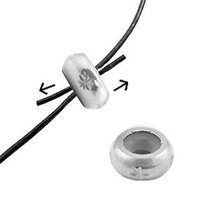 Macramé Sluiting (Stainless steel) 10x4.5mm Zilver Ster (Smart Bead Stopper) - 1 stuk