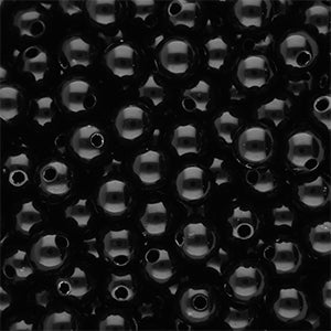 8mm Acryl kralen Shiny Zwart - 50 stuks
