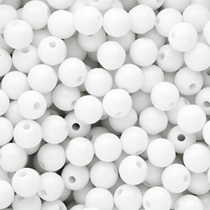 8mm Acryl kralen Shiny Wit - 50 stuks