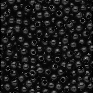 4mm Acryl kralen Shiny Black - 100 stuks