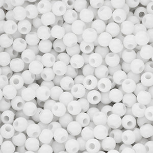 4mm Acryl kralen Shiny Snow White - 100 stuks
