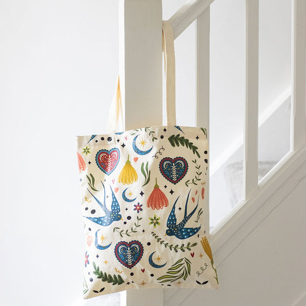 Canvas Tas Folk Print