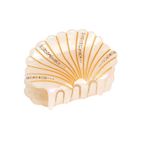 Haarclip Sparkling Shell - Wit