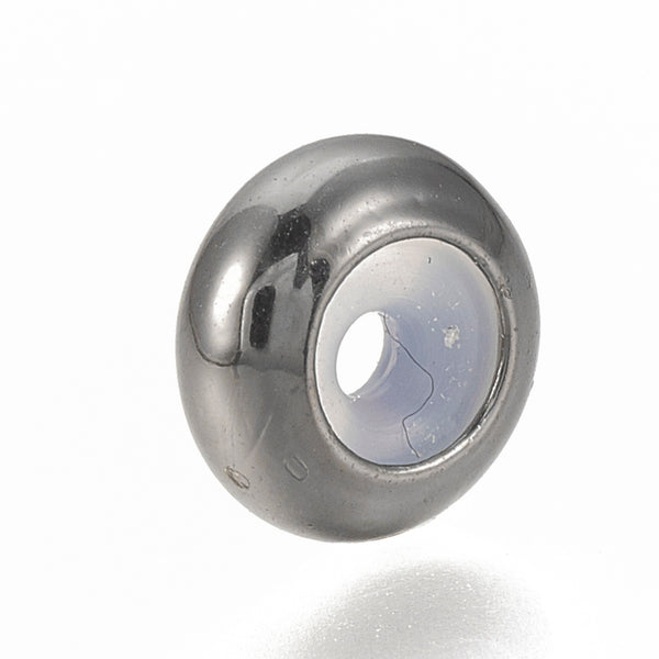 Budget Macramé Sluiting 7.5x4mm Gunmetal (Smart  Bead Stopper) - 1 stuk