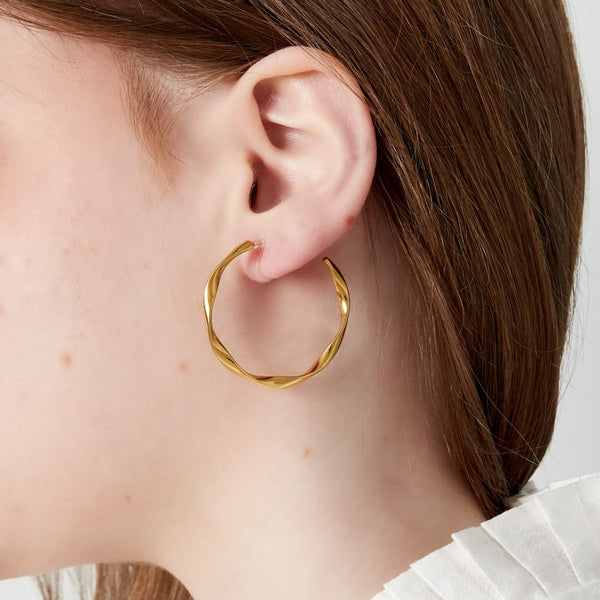 Oorbellen Clip-on Twist Hoop