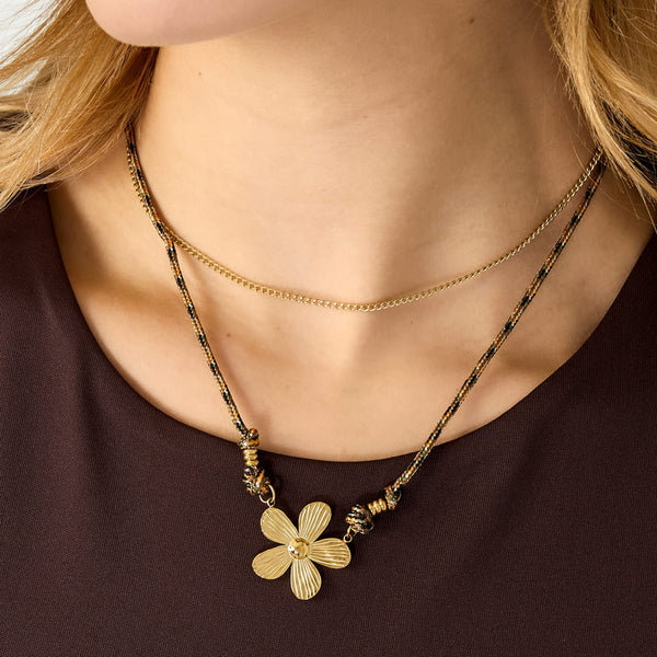 Ketting Floral Brown