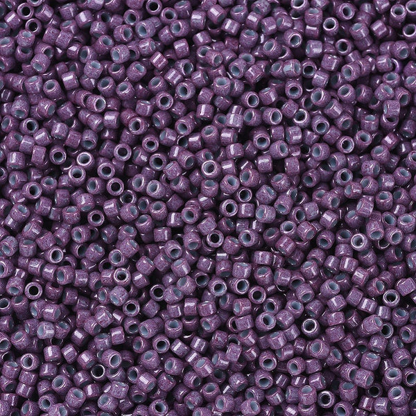 Miyuki Delica 11/0 Opaque Light Blue-lined Plum - 3 gram