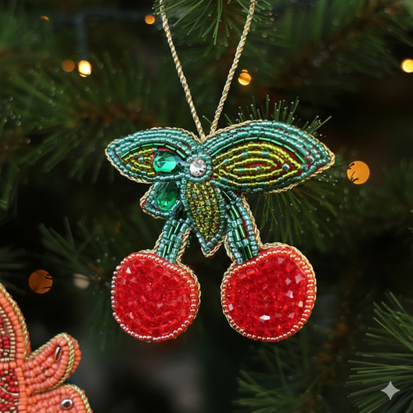 Decoratie Hanger Kralen - Kersen