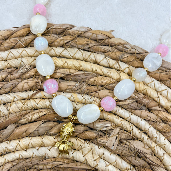 Acryl Kraal Ovaal Off-White 19x15mm - 1 stuk