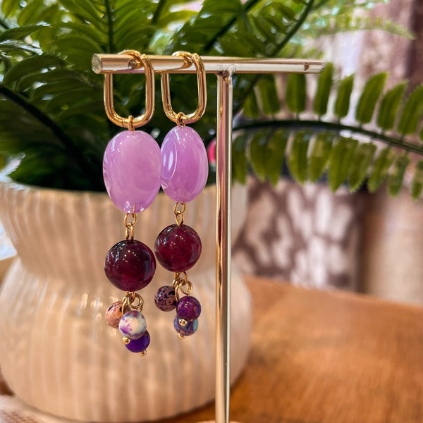 Acryl Kraal Nugget Lila Paars 18.5x13mm - 1 stuk