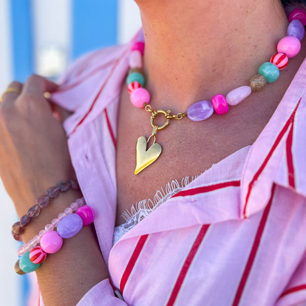 Acryl Kraal Ovaal Lila Paars 19x15mm - 1 stuk