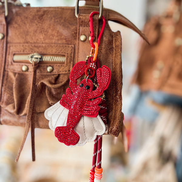 Statement Hanger Kreeft Glitter 9.5cm Rood - 1 Stuk
