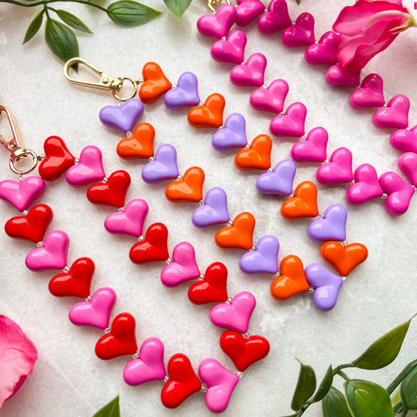 Acryl Kraal Hart Lila Paars 17x22mm - 1 stuk