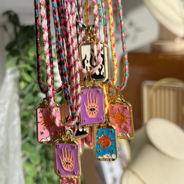 BQ Bedel Tarotkaart Hand 26mm Paars Goud - 1 stuk