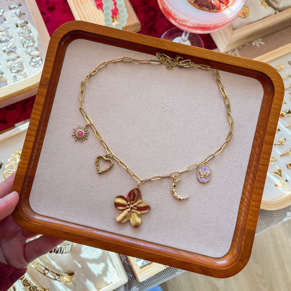 DQ Bedel Vlinder 18mm Paars Goud - 1 stuk