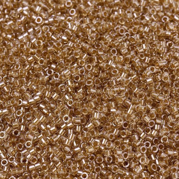 Miyuki Delica 11/0 Sparkling Honey Beige Lined Crystal - 3 gram
