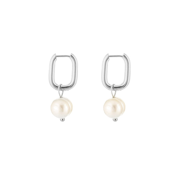 Earrings Rectangle Pearl