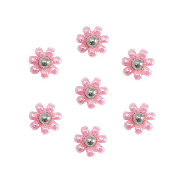 Miyuki Flower Bead 8mm Pink Silver