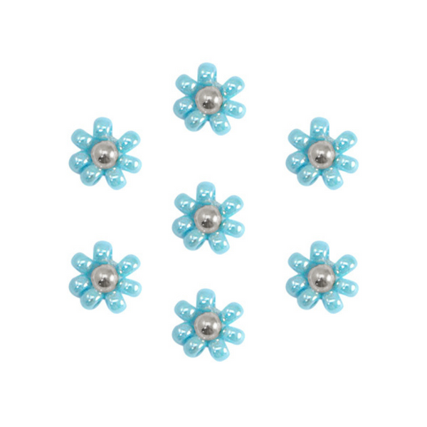 Miyuki Flower Bead 8mm Light Blue Silver