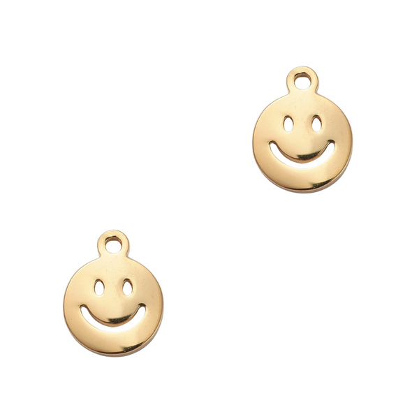 Charm Smiley (Stainless Steel) Gold